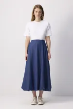 DENİM EFEKTLİ BALON ETEK