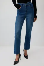 ELASTIC WAIST DENIM PANTS