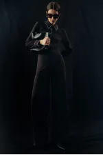 CREPE PANTS WITH PIPING DETAIL CREPE PANTS WITH PIPING DETAIL