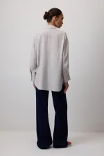 SHIRT COLLAR MELANGE TUNIC