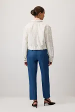 ÇİZGİLİ PİLELİ PANTOLON