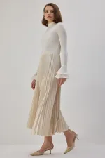 EMBELLISHED SATIN SKIRT EMBELLISHED SATIN SKIRT