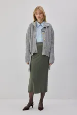 BELİ LASTİKLİ ÖRME ETEK