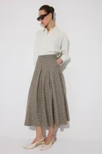 PİLELİ CEPLİ ETEK