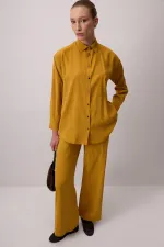 ENSEMBLE CHEMISE ET PANTALON ORNÉ DE PIERRES