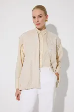 NAKIŞLI UZUN GABARDİN YELEK