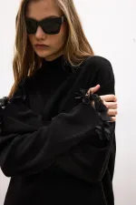 ŞİFON PÜSKÜLLÜ TRİKO KAZAK