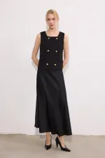 JUPE EN SATIN AVEC TAILLE ÉLASTIQUE