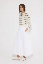 POLO YAKA ÇİZGİLİ TRİKO KAZAK