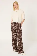 JACQUARD PANTS WITH ELASTIC WAISTBAND