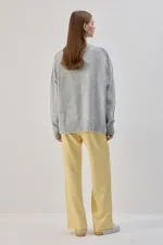 RIBBED PANTS WITH ELASTIC WAISTBAND RIBBED PANTS WITH ELASTIC WAISTBAND