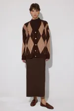 Gilet oversize à motif baklava Gilet oversize à motif baklava
