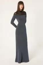 ROBE À MANCHES LONGUES AVEC DÉTAILS À PAILLETTES