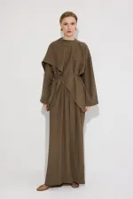 Shawl Collar Tunic and Trousers 2-Piece Set