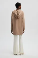 THIN CREPE JACKET WITH ZIPPER THIN CREPE JACKET WITH ZIPPER