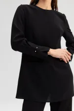 MANŞET DETAYLI KREP TUNİK