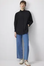 CHEMISE EN POPLIN COUPE SURDIMENSIONNÉE