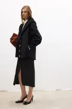 FURRY COLLAR TABARDINE JACKET FURRY COLLAR TABARDINE JACKET