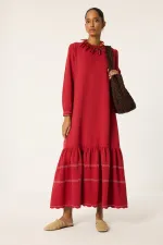 CONTRAST STITCHED DRESS CONTRAST STITCHED DRESS
