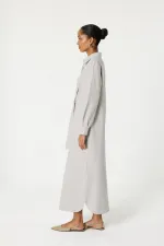 ROBE CHEMISE À COL CEINTURE