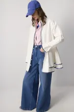 ETEK UCU VOLANLI GABARDİN CEKET