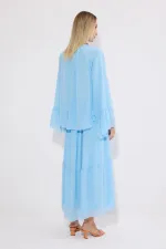 ROBE EN CHIFFON À VOLANTS