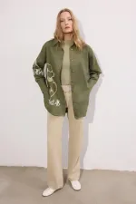CHEMISE EN GABARDINE BRODÉE