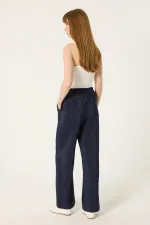 BELİ LASTİKLİ KUPRA PANTOLON