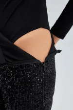 DRAPED SNAP-BUTTON BODYSUIT