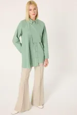 CHEMISE ASYMÉTRIQUE AVEC DÉTAILS PLISSÉS