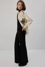 NAKIŞLI GABARDİN GÖMLEK