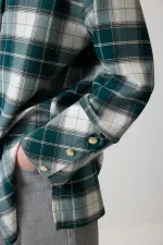 GENİŞ MANŞETLİ EKOSELİ GÖMLEK