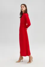 BELTED CREPE DRESS BELTED CREPE DRESS