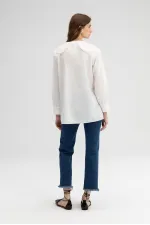 SHIRT WITH EMBROIDERED COLLAR