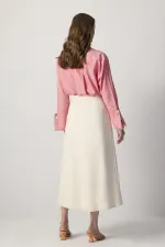 JUPE EN JEAN NATUREL PORTE-CŒUR