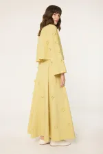 POPLIN SET WITH FLORAL APPLIQUES