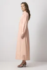100% COTTON CONTRAST STITCHED SHIRT DRESS 100% COTTON CONTRAST STITCHED SHIRT DRESS