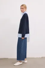 CONTRAST STRIPED SWEATSHIRT CONTRAST STRIPED SWEATSHIRT