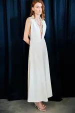 GILET EN CRÊPE PLISSÉ