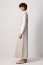Bicycle collar crepe vest Bicycle collar crepe vest