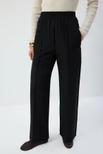 RIBBED PANTS WITH ELASTIC WAISTBAND RIBBED PANTS WITH ELASTIC WAISTBAND