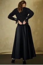 RUFFLED SATIN SKIRT RUFFLED SATIN SKIRT