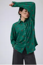 ÇİÇEK DESENLİ PAMUK GÖMLEK