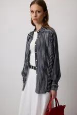 CHEMISE À RAYURES EN VISCOSE