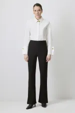 SLIT DETAIL CREPE PANTS SLIT DETAIL CREPE PANTS