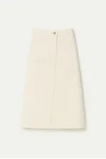 JUPE EN JEAN NATUREL PORTE-CŒUR