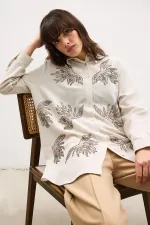 CHEMISE EN LIN BRODÉE