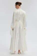 SATIN DRESS WITH TIE-DETAIL