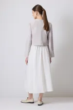 JUPE TISSÉE AVEC TAILLE FRONCÉE