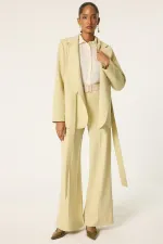 TIE-UP JACKET AND TROUSER SET
